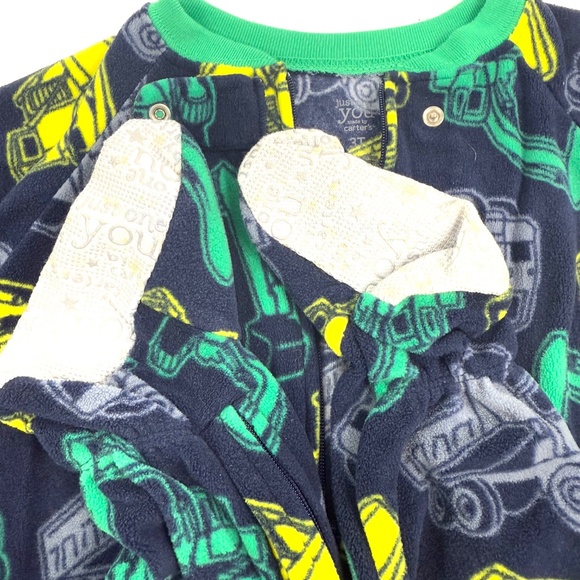 Just One You by Carter’s Boys 3T Construction Print Footed Sleeper Pajamas - Picture 8 of 8